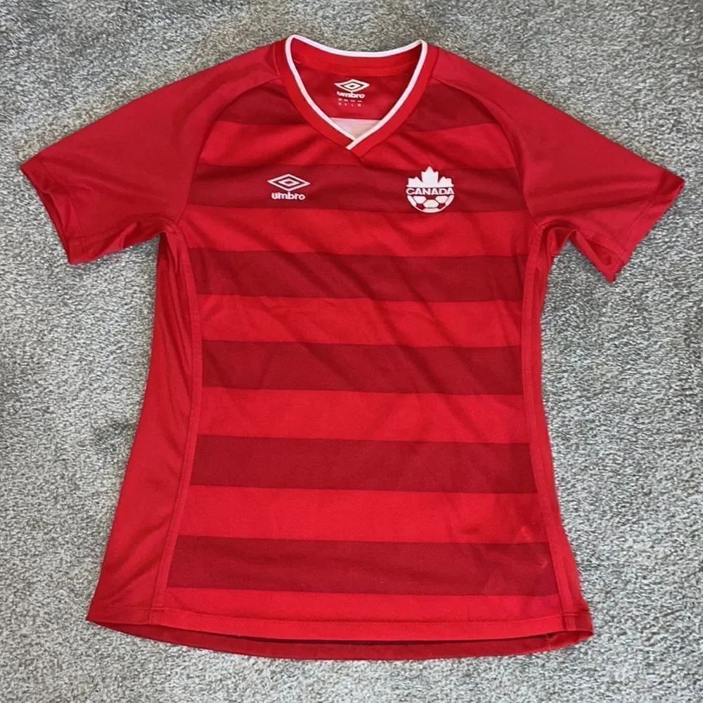 New Women’s UMBRO Canada National team soccer ladies RED youth Jersey-8